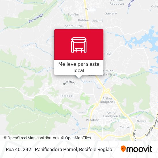 Rua 40, 242 | Panificadora Pamel mapa
