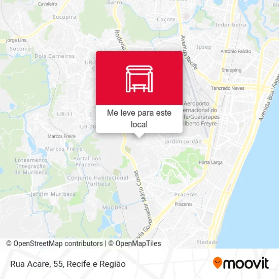Rua Acare, 55 mapa