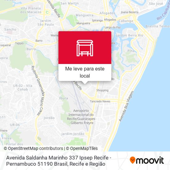 Avenida Saldanha Marinho 337 Ipsep Recife - Pernambuco 51190 Brasil mapa