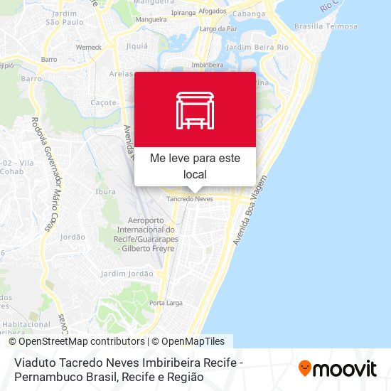 Viaduto Tacredo Neves Imbiribeira Recife - Pernambuco Brasil mapa