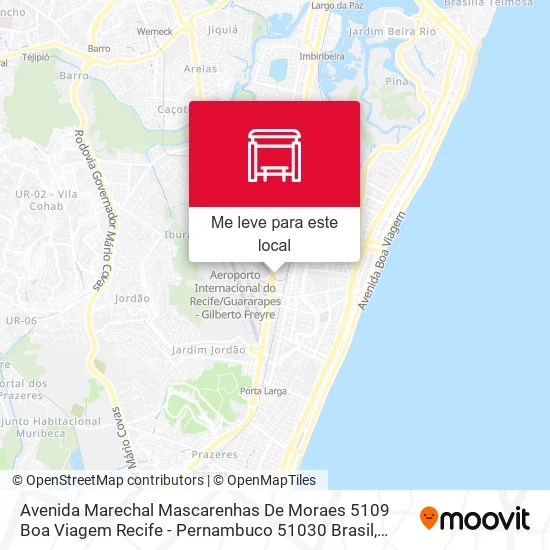 Avenida Marechal Mascarenhas De Moraes 5109 Boa Viagem Recife - Pernambuco 51030 Brasil mapa