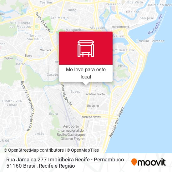 Rua Jamaica 277 Imbiribeira Recife - Pernambuco 51160 Brasil mapa