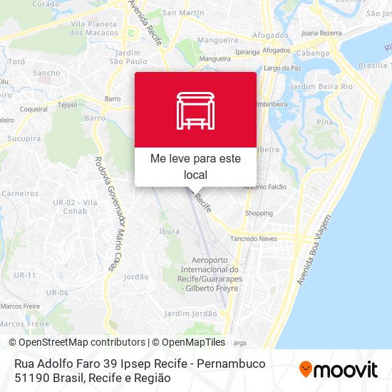 Rua Adolfo Faro 39 Ipsep Recife - Pernambuco 51190 Brasil mapa