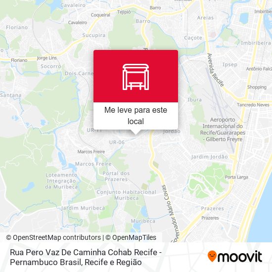 Rua Pero Vaz De Caminha Cohab Recife - Pernambuco Brasil mapa