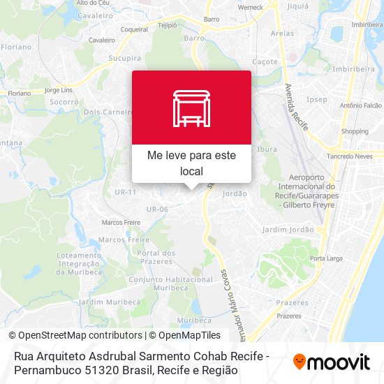 Rua Arquiteto Asdrubal Sarmento Cohab Recife - Pernambuco 51320 Brasil mapa