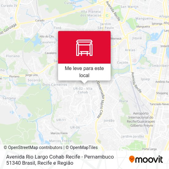 Avenida Rio Largo Cohab Recife - Pernambuco 51340 Brasil mapa
