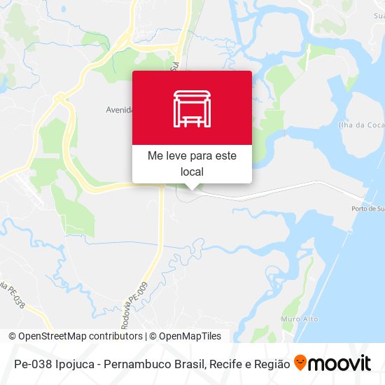 Pe-038 Ipojuca - Pernambuco Brasil mapa
