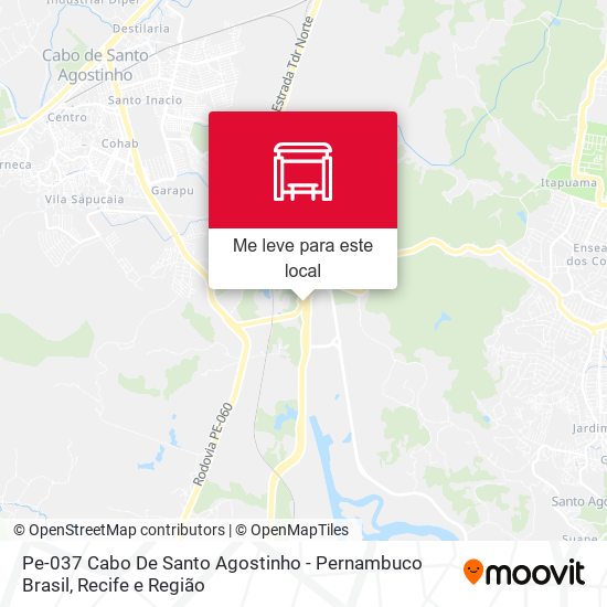 Pe-037 Cabo De Santo Agostinho - Pernambuco Brasil mapa
