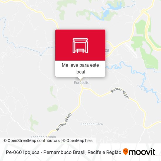 Pe-060 Ipojuca - Pernambuco Brasil mapa