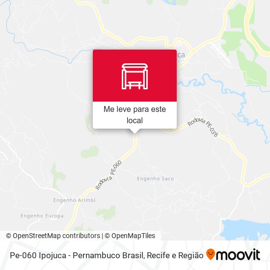Pe-060 Ipojuca - Pernambuco Brasil mapa