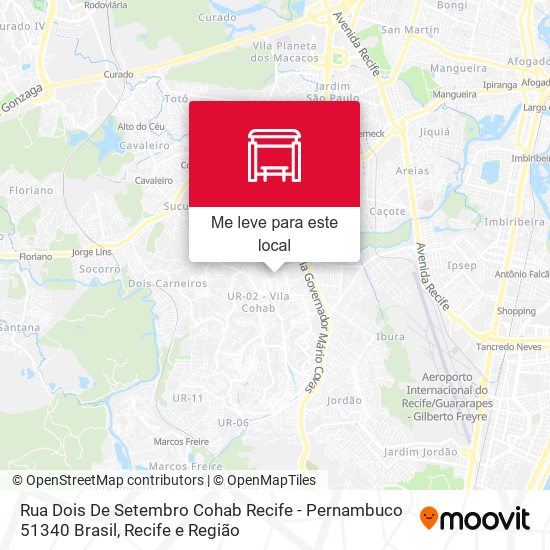 Rua Dois De Setembro Cohab Recife - Pernambuco 51340 Brasil mapa