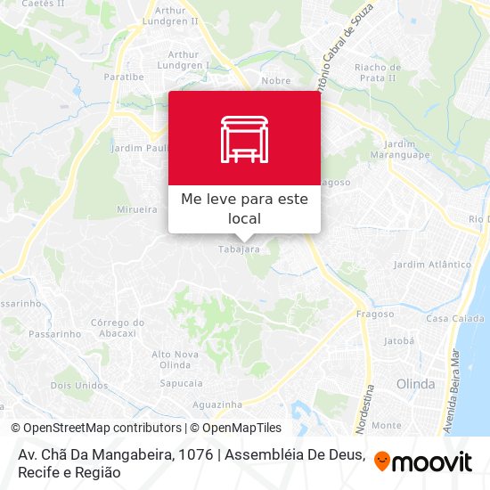 Av. Chã Da Mangabeira, 1076 | Assembléia De Deus mapa