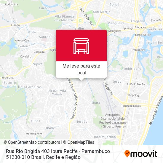 Rua Rio Brígida 403 Ibura Recife - Pernambuco 51230-010 Brasil mapa