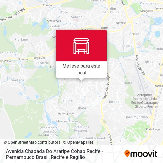 Avenida Chapada Do Araripe Cohab Recife - Pernambuco Brasil mapa