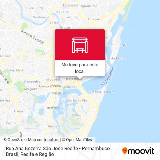 Rua Ana Bezerra São José Recife - Pernambuco Brasil mapa