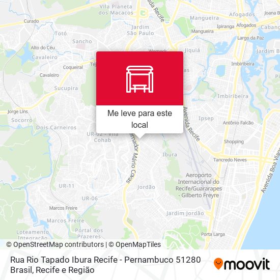 Rua Rio Tapado Ibura Recife - Pernambuco 51280 Brasil mapa