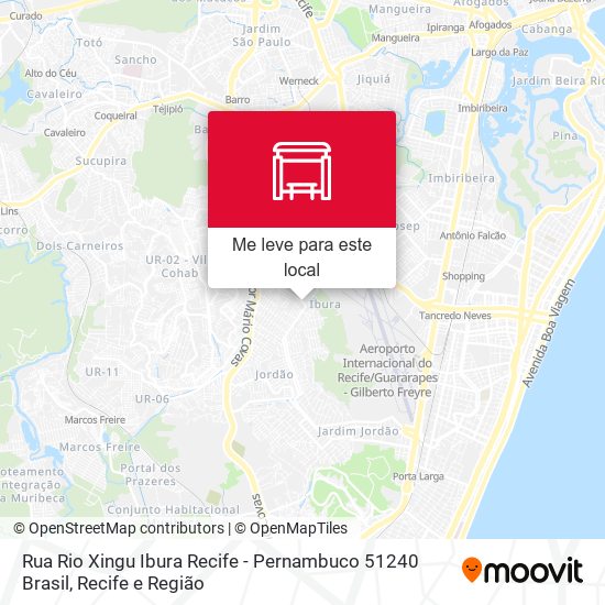 Rua Rio Xingu Ibura Recife - Pernambuco 51240 Brasil mapa