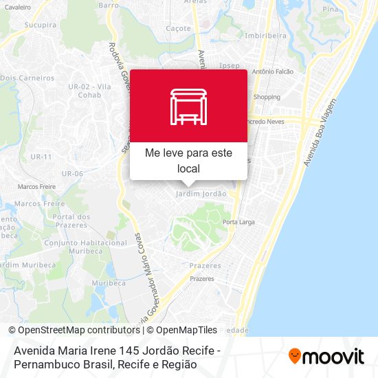Avenida Maria Irene 145 Jordão Recife - Pernambuco Brasil mapa
