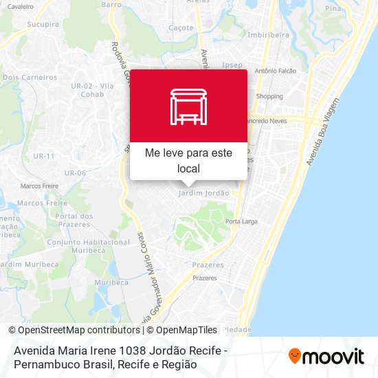 Avenida Maria Irene 1038 Jordão Recife - Pernambuco Brasil mapa