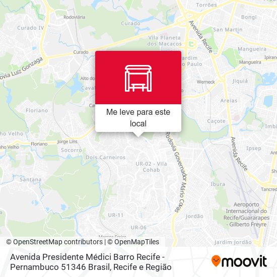 Avenida Presidente Médici Barro Recife - Pernambuco 51346 Brasil mapa