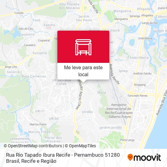Rua Rio Tapado Ibura Recife - Pernambuco 51280 Brasil mapa