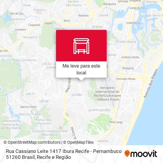 Rua Cassiano Leite 1417 Ibura Recife - Pernambuco 51260 Brasil mapa