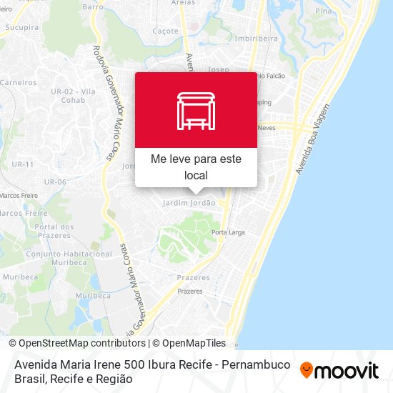 Avenida Maria Irene 500 Ibura Recife - Pernambuco Brasil mapa