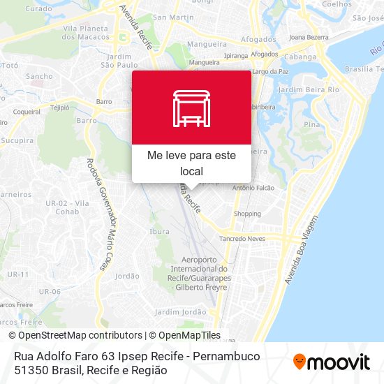 Rua Adolfo Faro 63 Ipsep Recife - Pernambuco 51350 Brasil mapa
