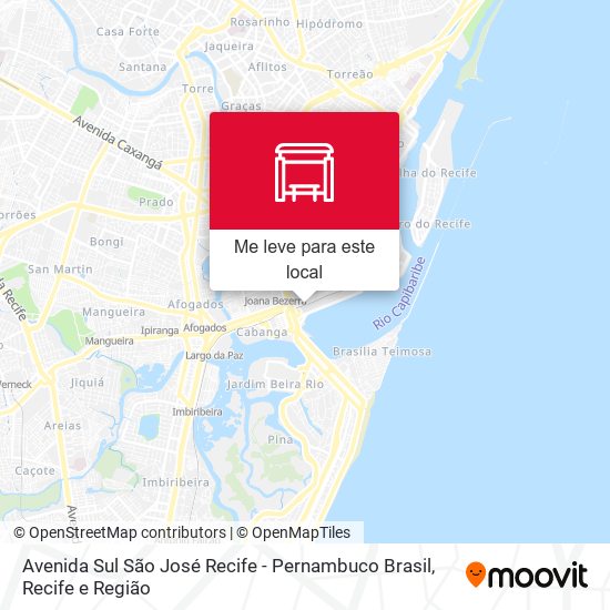 Avenida Sul São José Recife - Pernambuco Brasil mapa