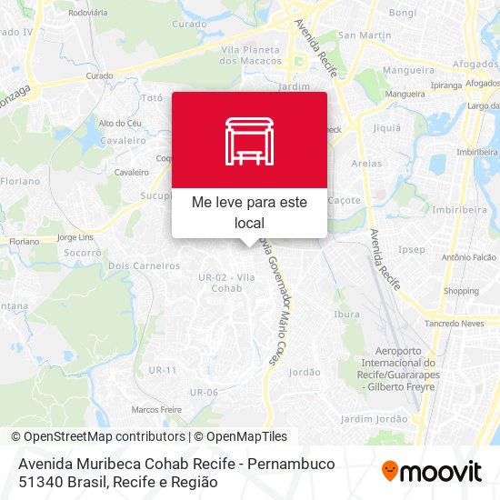 Avenida Muribeca Cohab Recife - Pernambuco 51340 Brasil mapa