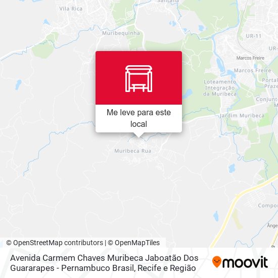 Avenida Carmem Chaves Muribeca Jaboatão Dos Guararapes - Pernambuco Brasil mapa
