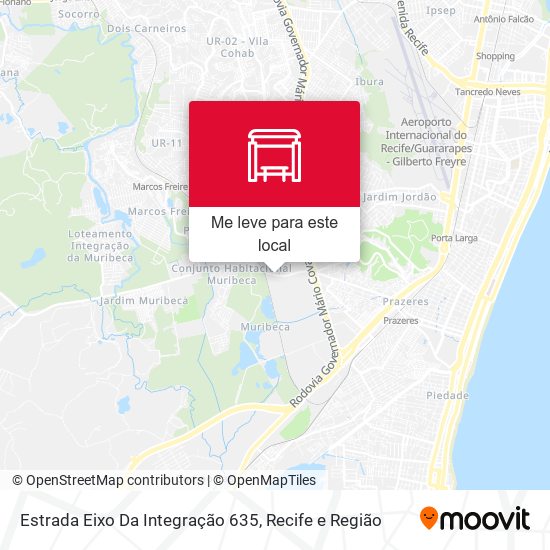 Estrada Eixo Da Integração 635 mapa