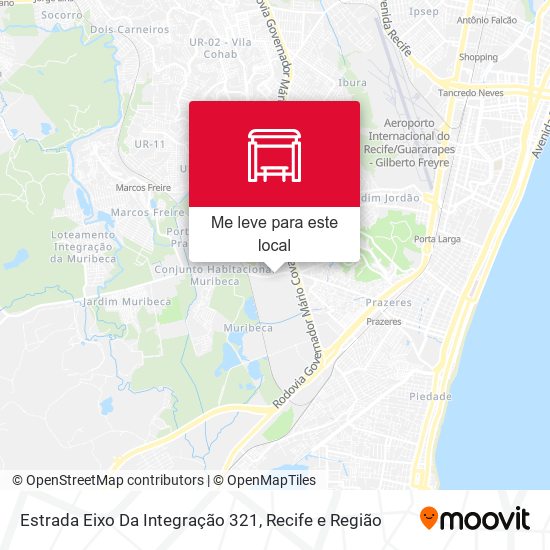 Estrada Eixo Da Integração 321 mapa