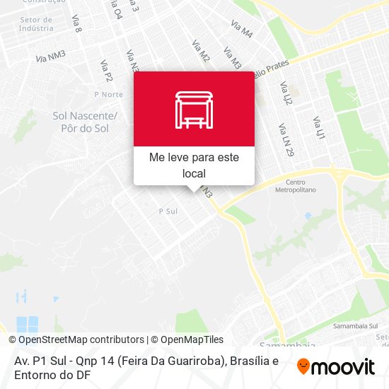 Av. P1 Sul - Qnp 14 (Feira Da Guariroba) mapa