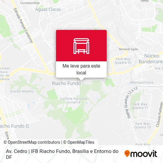 Av. Cedro | Ifb Riacho Fundo mapa