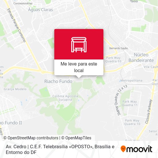 Av. Cedro | Qn 1 (Cef Telebrasília) «Oposto» mapa