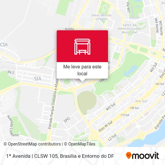 1ª Avenida | CLSW 105 mapa