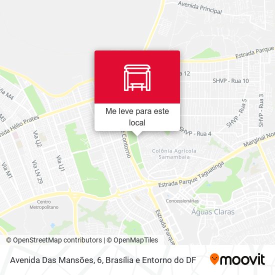 Avenida Das Mansões, 6 mapa