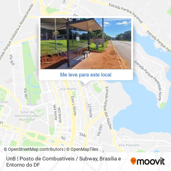 UnB | Posto de Combustíveis / Subway mapa