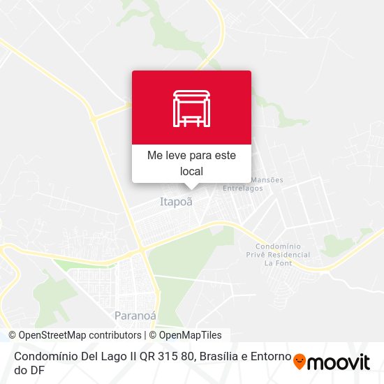 Condomínio Del Lago II QR 315 80 mapa