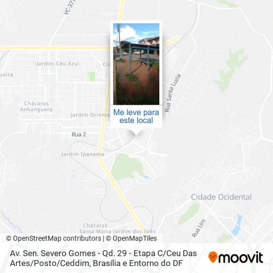 Av. Sen. Severo Gomes - Qd. 29 - Etapa C / Ceu Das Artes / Posto / Ceddim mapa