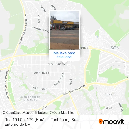 Rua 10 | Ch. 179 (Horácio Fast Food) mapa
