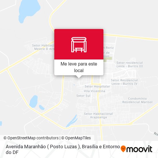 Avenida Maranhão ( Posto Luzas ) mapa