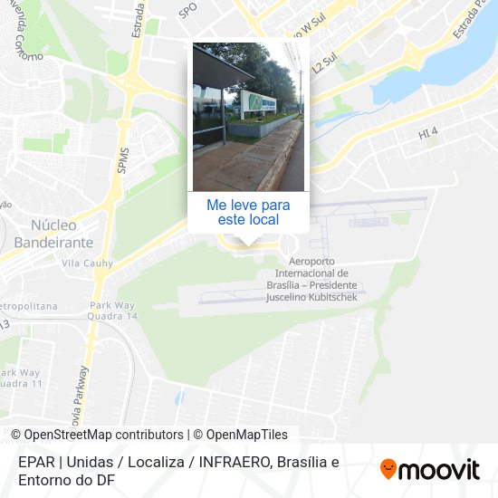 EPAR | Unidas / Localiza / INFRAERO mapa