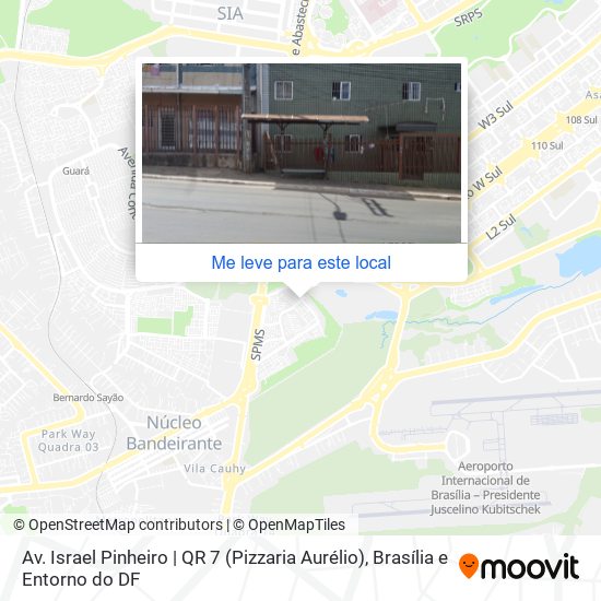 Av. Israel Pinheiro | QR 7 (Pizzaria Aurélio) mapa