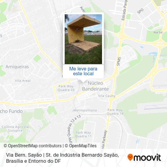 Via Bern. Sayão | St. de Indústria Bernardo Sayão mapa