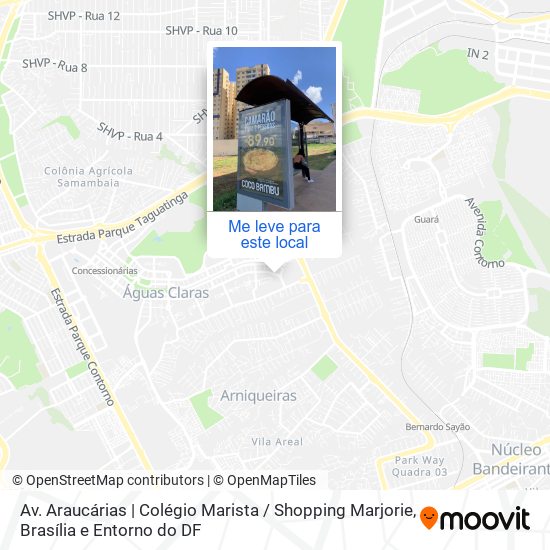 Av. Araucárias | Colégio Marista / Shopping Marjorie mapa