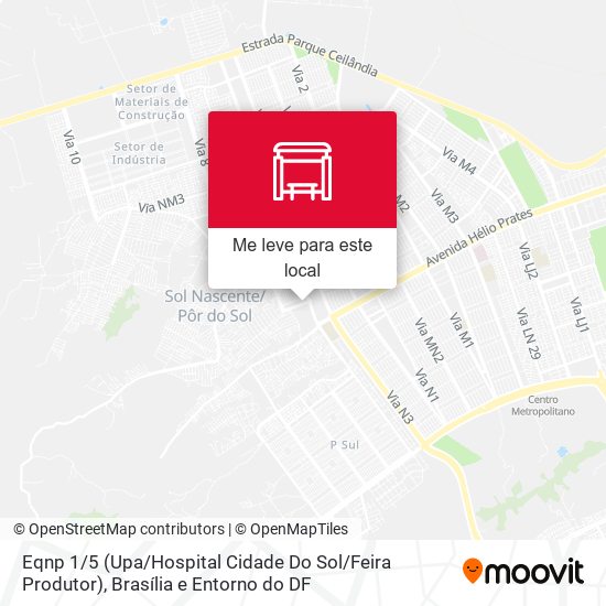 Eqnp 1 / 5 (Upa / Hospital Cidade Do Sol / Feira Produtor) mapa