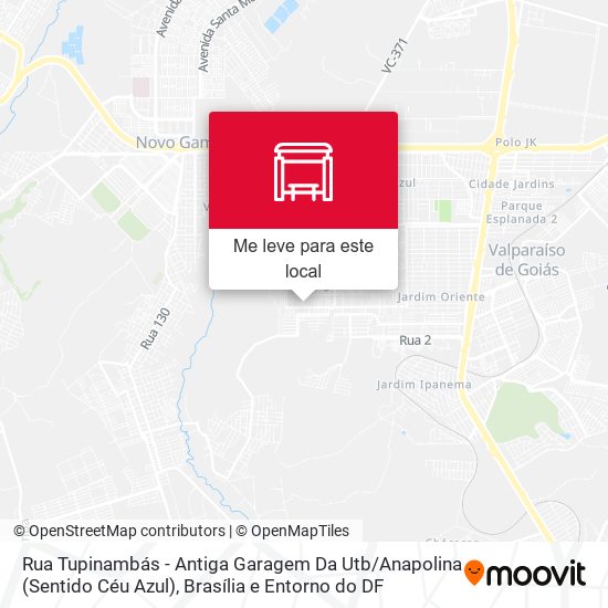 Rua Tupinambás - Antiga Garagem Da Utb / Anapolina (Sentido Céu Azul) mapa