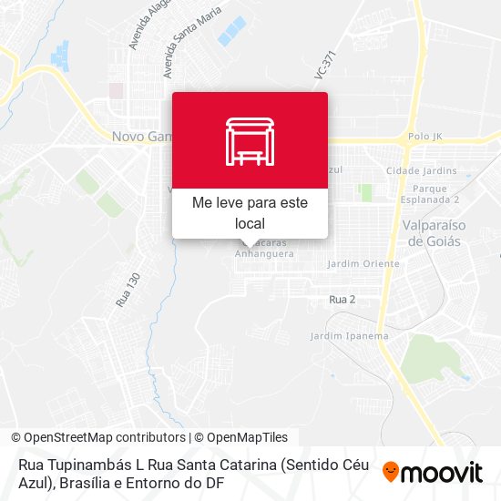 Rua Tupinambás L Rua Santa Catarina (Sentido Céu Azul) mapa